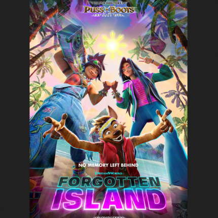 movie poster for the animated movie forgotten island