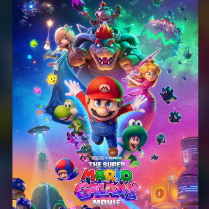 movie poster for super mario galaxy movie