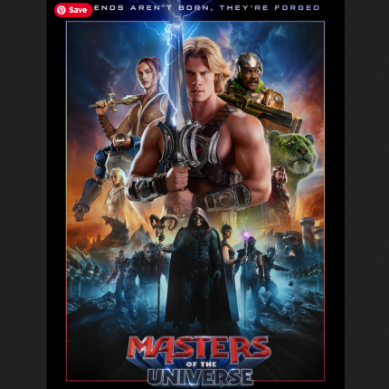 movie poster for Masters of the Universe, starring He-Man